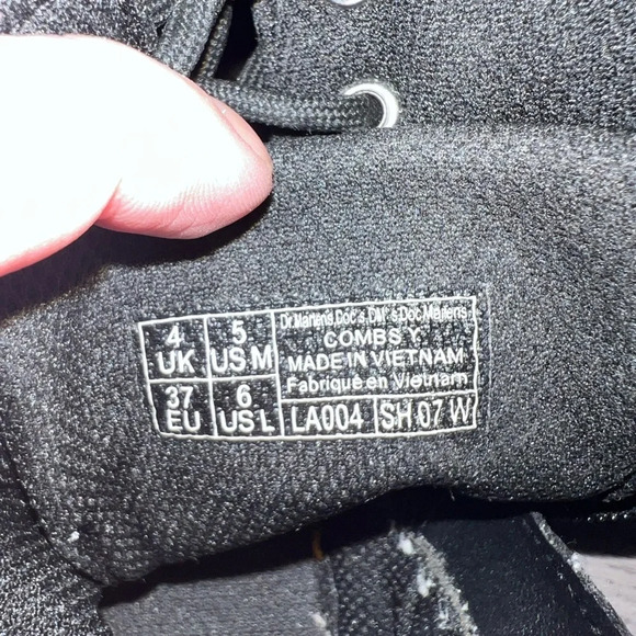 Dr. Martens Combs Unisex Canvas Lace Up Boot L6/M5 - Picture 3 of 4